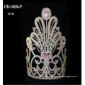 Wholesale Cheap Light Pink Rhinestone Gold Big Pageant Crown